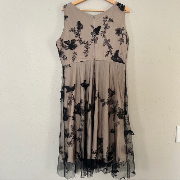 NWT 1950s Dress Vintage Elegant Butterfly Lace Cocktail Party Midi Dress Formal - Picture 9 of 13
